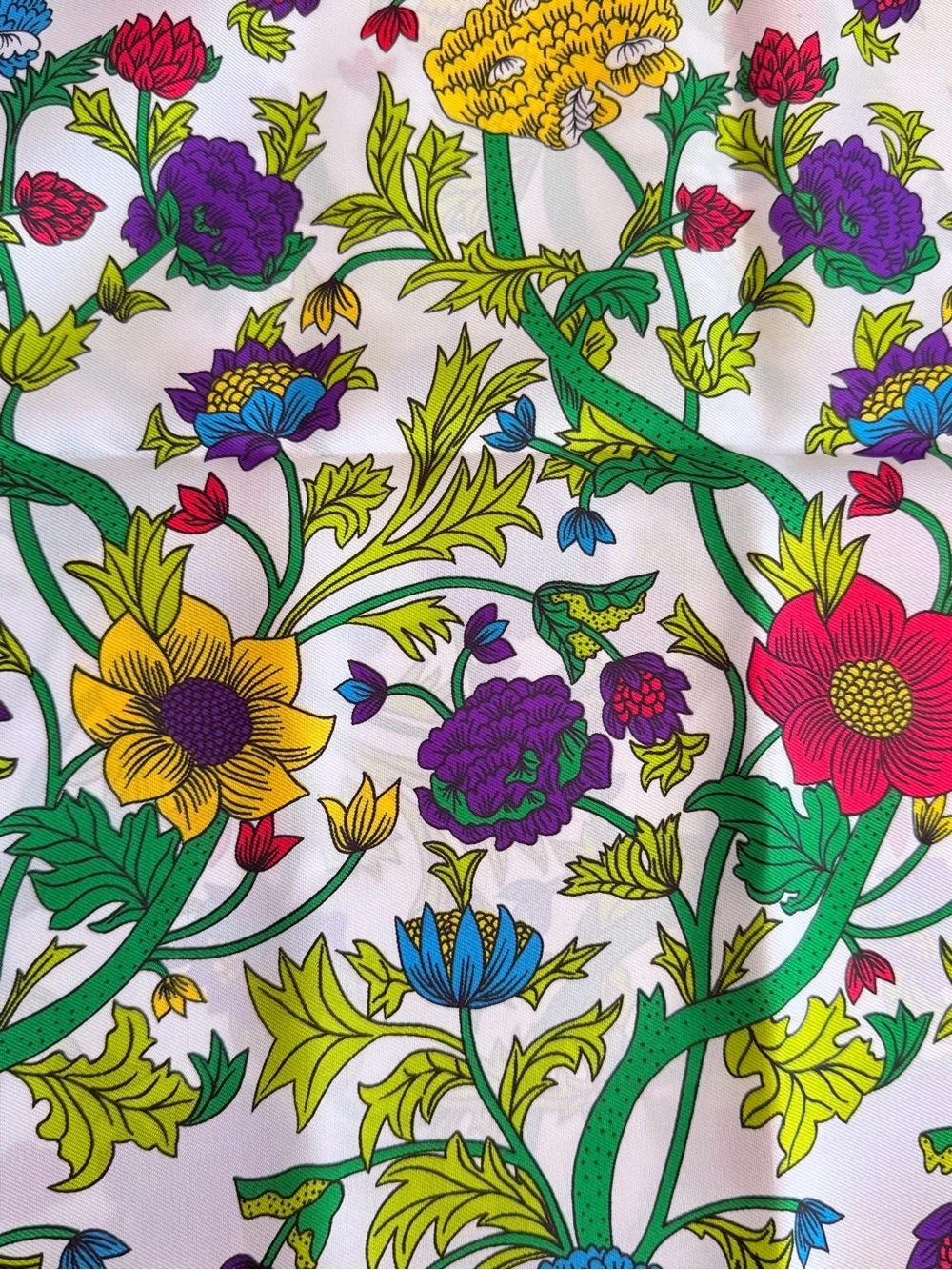 Vintage Totes Purple Floral Scarf 30